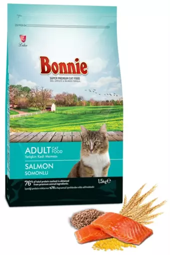 Bonnie Somonlu Kedi Maması 1,5 Kg