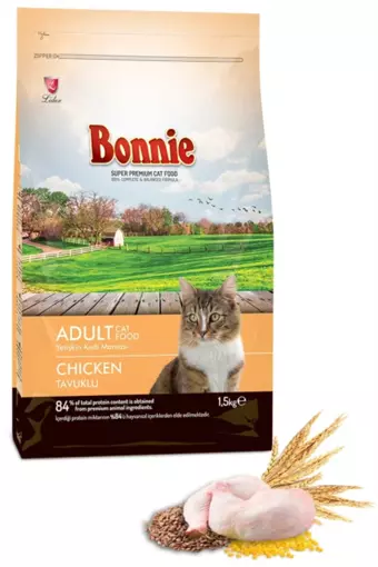 Bonnie Tavuklu Yetişkin Kedi Maması 1,5 Kg