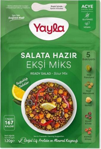 Yayla Salata Hazır Ekşi Miks 120 Gr. (12'li)