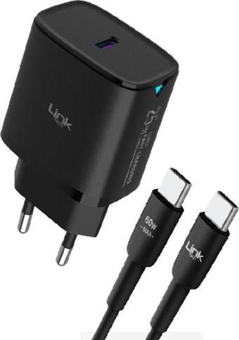 LinkTech C311 25W PD Type-C to Type-C Kablolu Şarj Aleti Set