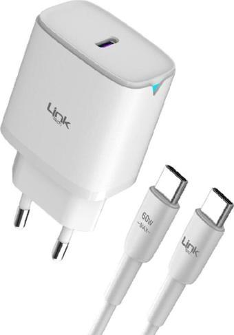 LinkTech C312 30W PD GaN3 Type-C to Type-C Kablolu Şarj Aleti Set