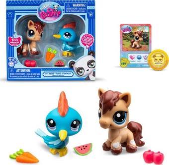 Hasbro Littlest Petshop Figür Minişler 2'li Paket Hayvanlar At-Mavi Kuş 00529 (KOLİ İTEMİ S00005264)