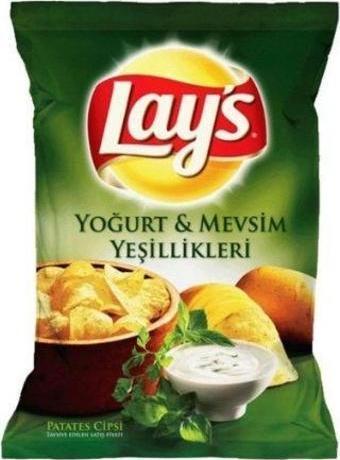 Lay-s Yoğurt Mevsim Yeşillikleri Süper Boy 104 Gr. ( Cips ) (12'li)