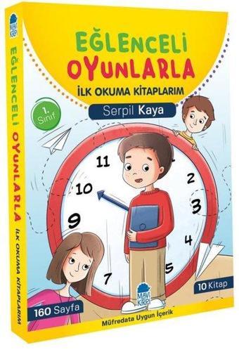 Eğlenceli Oyunlarla İlk Okuma Kitaplarım Seti - 10 Kitap Takım - Serpil Kaya - Mavi Kirpi