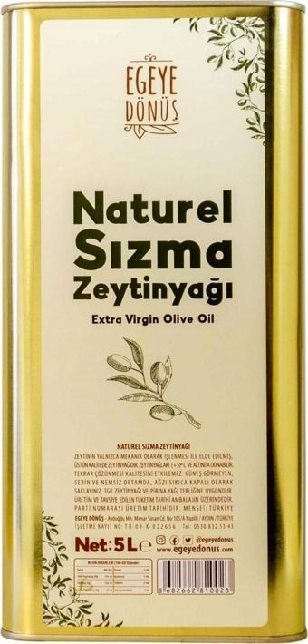 Egeye Dönüş Natürel Sızma Zeytinyağı Teneke (YENİ SEZON) - 5 Litre