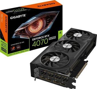 GIGABYTE RTX 4070 Super Windforce OC 12G GV-N407SWF3OC-12GD 192 Bit GDDR6X 12 GB Ekran Kartı