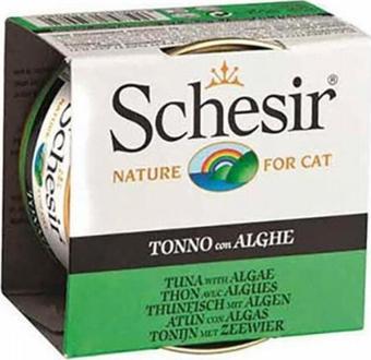 Schesir Ton Balıklı ve Yosunlu Jelly Yetişkin Kedi Konservesi 6 Adet 85 Gr