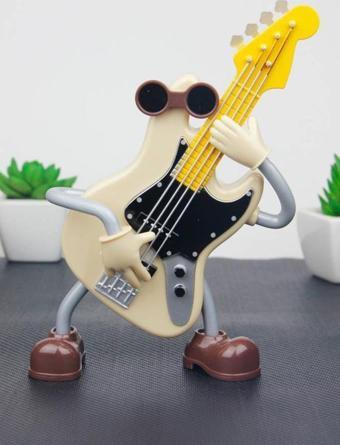 Rennes RGV-C64YN Elektro Gitar Tasarımlı Dans Eden Masa Süsü Hediyelik Eşya Biblo
