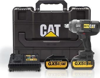 CAT DX73G 18Volt 5.0 Ah. GRAPHENE Çift Akülü 1700/2100Nm Kömürsüz Profesyonel Şarjlı Somun Sıkma