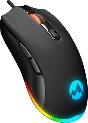 Everest SGM-L1 LUMOS Siyah 6400dpi RGB Ledli Makrolu Gaming Oyuncu Mouse