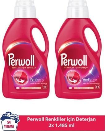 Perwoll Yenileme Renkliler 2x 1.485 ml 54 Yıkama  