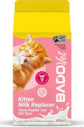 Bado Kitten Milk Replacer Yavru Kediler İçin Süt Tozu Besin Takviyesi 200ML