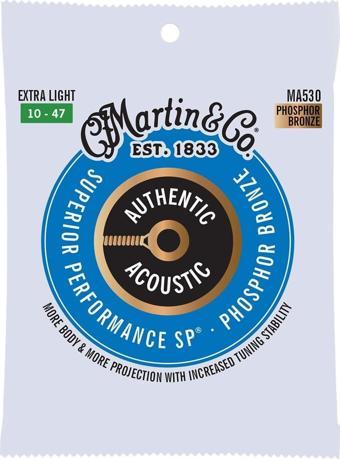 Martin Ma530 Akustik Gitar Teli (10-47) Phosphor Bronze Ekstra Ligh 