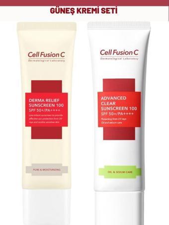 Cell Fusion C Derma Relief 100 Spf 50 /pa Çocuklar Ve Yetişkinler Için Güneş Kremi ve Advanced Güneş Kremi