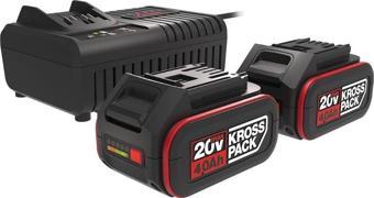 Kress KAD21 20Volt 4.0Ah Li-ion KrossPack 2 Adet Akü ve Akü Şarj Cihazı