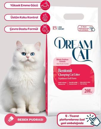 Dream Cat Bebek Pudrası Kokulu Kedi Kumu 20 L