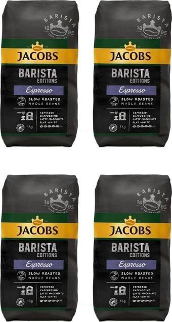 Jacobs Barista Espresso Çekirdek Kahve 1 kg 4'lü