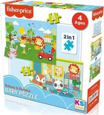 Fisher-Price Ks Games Baby Puzzle Railway & Bedtime 2in1FP 716