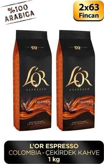 L'OR ESPRESSO COLOMBIA ÇEKİRDEK KAHVE 500GR X 2