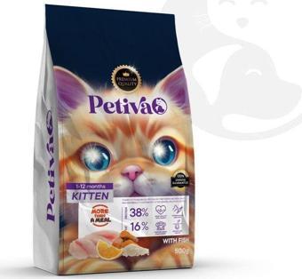 Petiva Yavru Kedi Tavuk Etli Kedi Maması 1,5 Kg