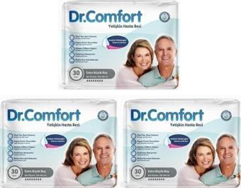 Dr.Comfort Dr. Comfort Yetişkin Hasta Bezi Bağlamalı Xlarge - Ekstra Büyük Boy 30'Lu 3 Paket (90Adet)