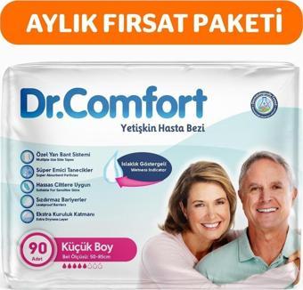 Dr.Comfort Yetişkin Bel Bağlamalı Hasta Bezi Small 30'Lu 3 Paket 90 Adet