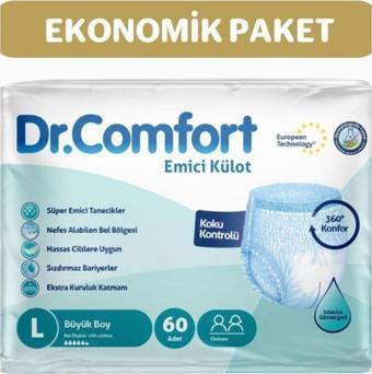 Dr.Comfort Yetişkin Emici Külot Large 30'Lu 2 Paket 60 Adet