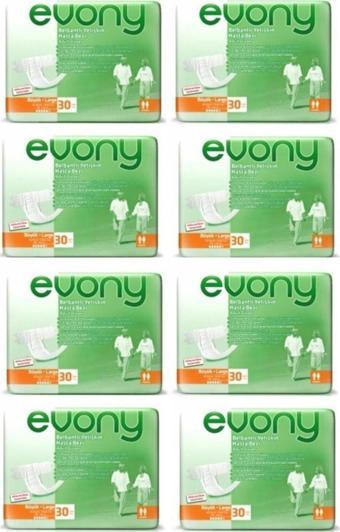 Evony Belbantlı Hasta Bezi 240'Li Büyük Large Beden 30Lu 8 Paket