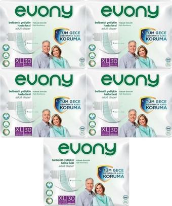 Evony Hasta Bezi Yetişkin Bel Bantlı Tekstil Yüzey Extra Large- Ekstra Büyük Boy 150 Adet (5Pk*30)