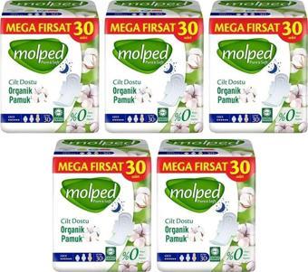 Molped Pure Soft Mega Fırsat Gece Ultra 30'Lu 5 Paket