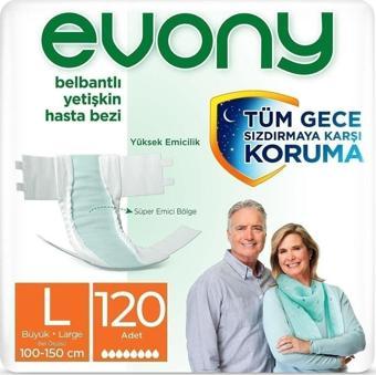 Evony Yetişkin Hasta Bezi Large 120 Adet