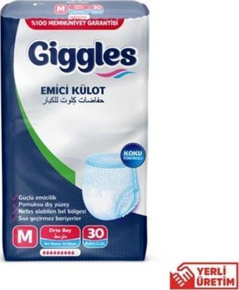 Giggles Emici Külot Hasta Bezi M Beden 30 Adet