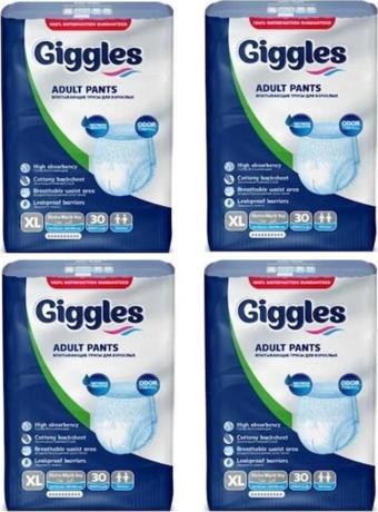 Giggles Yetişkin Emici Külot Xl Beden 120 Adet (4 Paket)