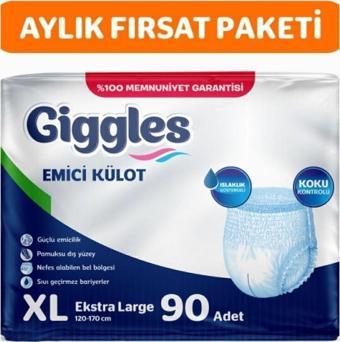 Giggles Yetişkin Emici Külot Extralarge 30'Lu 3 Paket 90 Adet