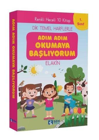 1.Sınıf Adım Adım Okumaya Başlıyorum İlk Okuma Kitapları Seti - 10 Kitap Takım - Kolektif  - Sen Yayınları