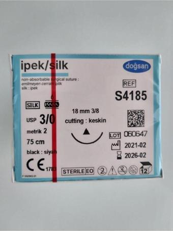 Doğsan Steril Cerrahi Iplik Sütür 3/0 18Mm, 75Cm Keskin