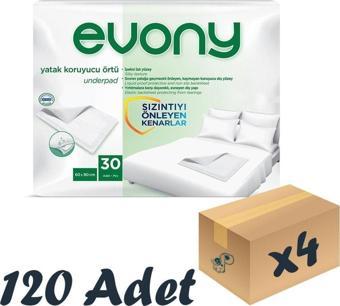 Evony Yatak Koruyucu Örtü 60×90 Cm 30’Lu 4 Paket 120 Adet