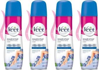 Veet Men Veet Tüy Dökücü Sprey Bacak & Vücut Bölgesi Hassas Ciltler 150 Ml 4 Adet