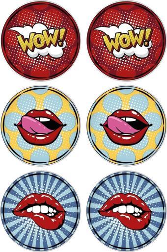 The Mia Popart Lips Pasta Tabağı 6 Lı Set 19 cm Pop050 