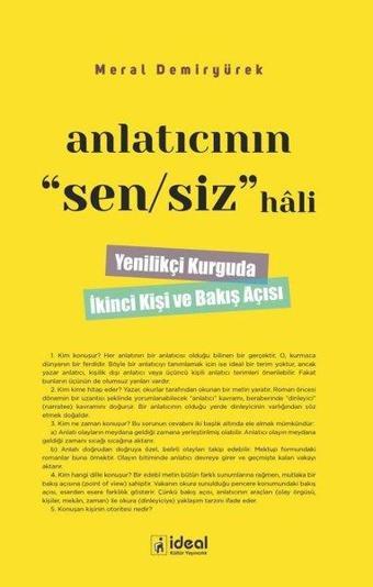 Anlatıcının Sensiz Hali - Meral Demiryürek - İdeal Kültür Yayıncılık