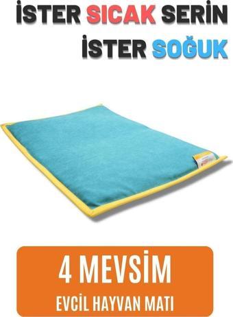 Pawdaz Serin (60 x 40 cm) - 4 Mevsim Kedi/ Köpek Matı, Sıcak Veya Soğuk Kullanılabilen Minder Yatak