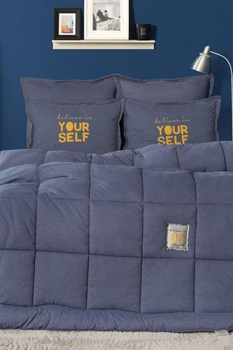 Karaca Home Motto Cotton Comfort Tek Kişilik Indigo