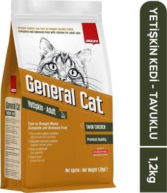 JAZZY General Cat Yetişkin Kedi Maması Tavuklu 1,2 Kg