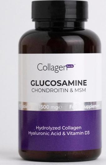 Collagen Forte Platinum Glucosamine, Chondroitin & Msm, Hidrolize Kolajen, Vitamin D3, 1500 mg x 90 Tablet