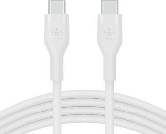 Belkin BoostCharge Flex USB-C'den USB-C'ye Kablo 60W 1 Metre Beyaz