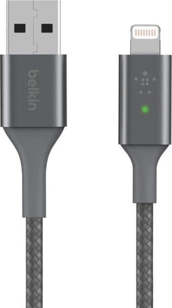 Belkin Smart Led Lightning Kablo - 1.2M Gri