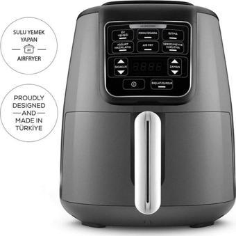 Karaca Air Pro Cook XL 2 in 1 Konuşan Airfryer Space Gray 4 Kişilik