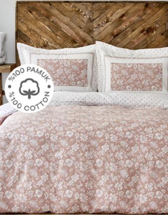 Karaca Home Celerina Pembe %100 Pamuk Çift Kişilik Fitted Nevresim Takımı