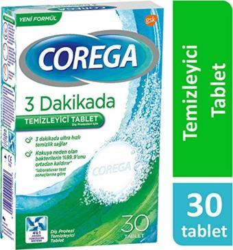 Corega Marka: Diş Protezi Temizleyici Tablet 30 Adet Kategori: Diş Beyazlatma Ürünü
