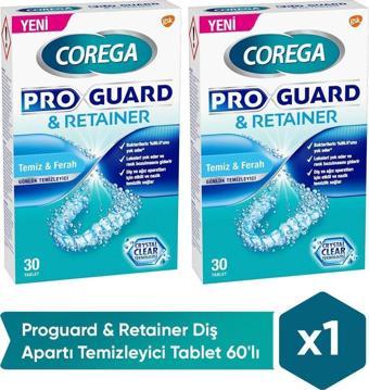 Corega Proguard & Retainer Diş Apartı Temizleyici Tablet 60'lı Cbkshop
